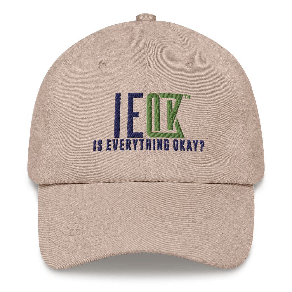 IEOK : Hat - Tan - Embroidered Logo (Blue/Green)